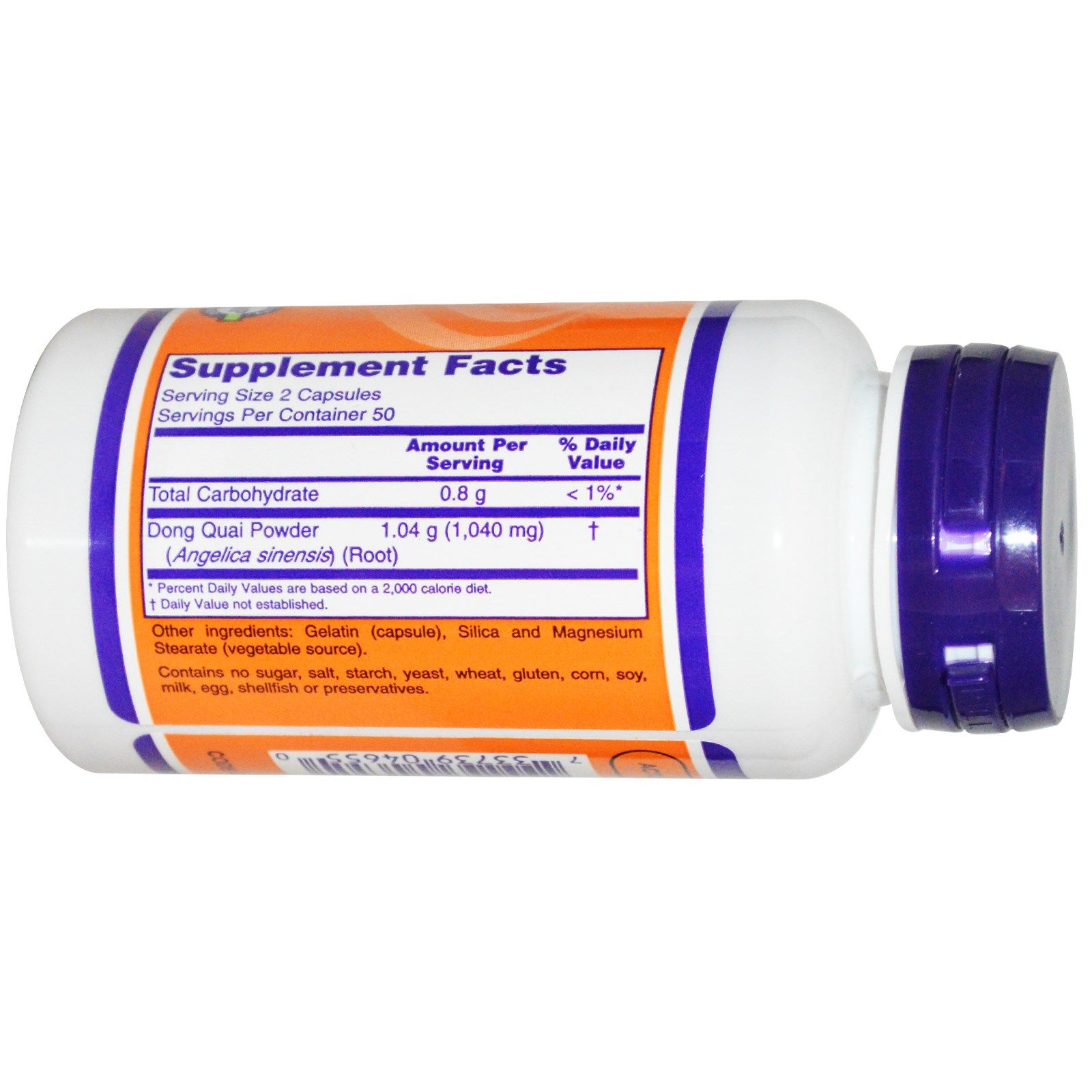 Dong Quai, Дягиль лекарственный, Женский женьшень, Now Foods, 520 мг, 100 капсул