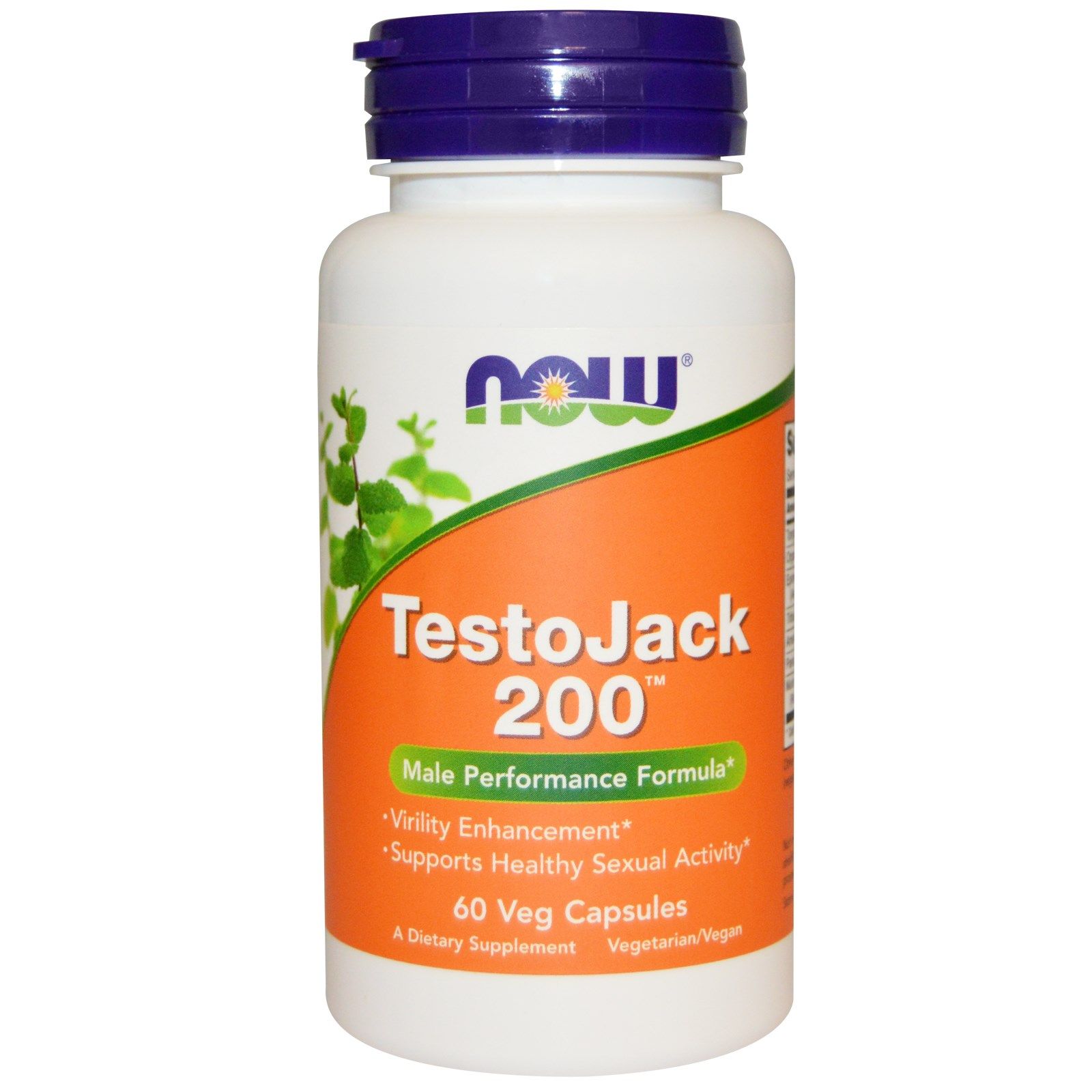 TestoJack 200, Усилитель мужской потенции, Now Foods, 60 капсул
