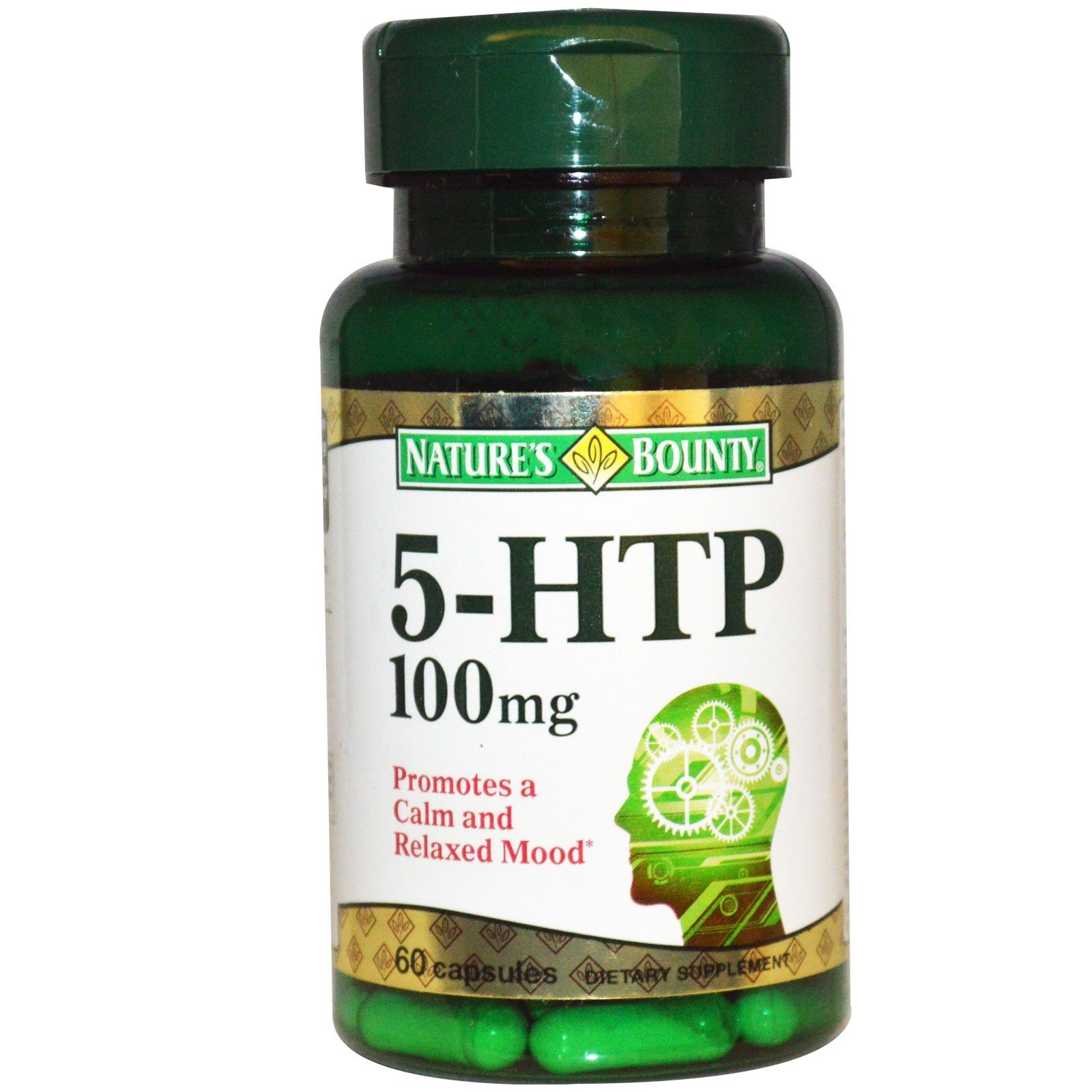 5-гидрокситриптофан 5-htp Nature's Bounty, 100 мг, 60 капсул