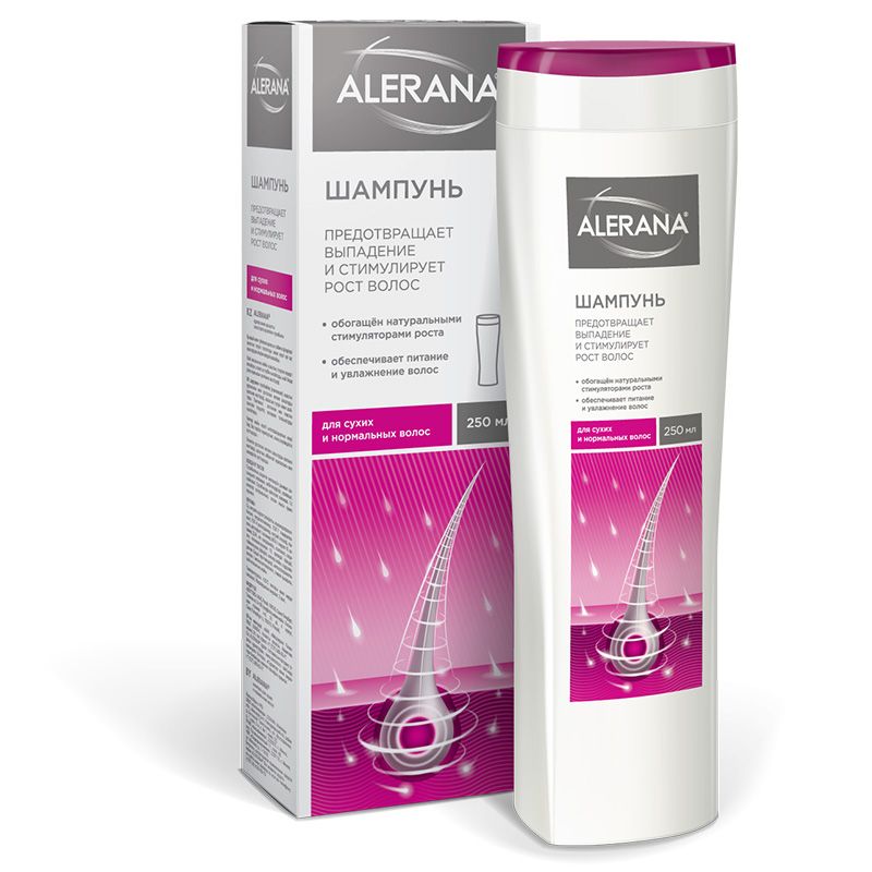 Шампунь для сухих и нормальных волос ALERANA®, 250 мл