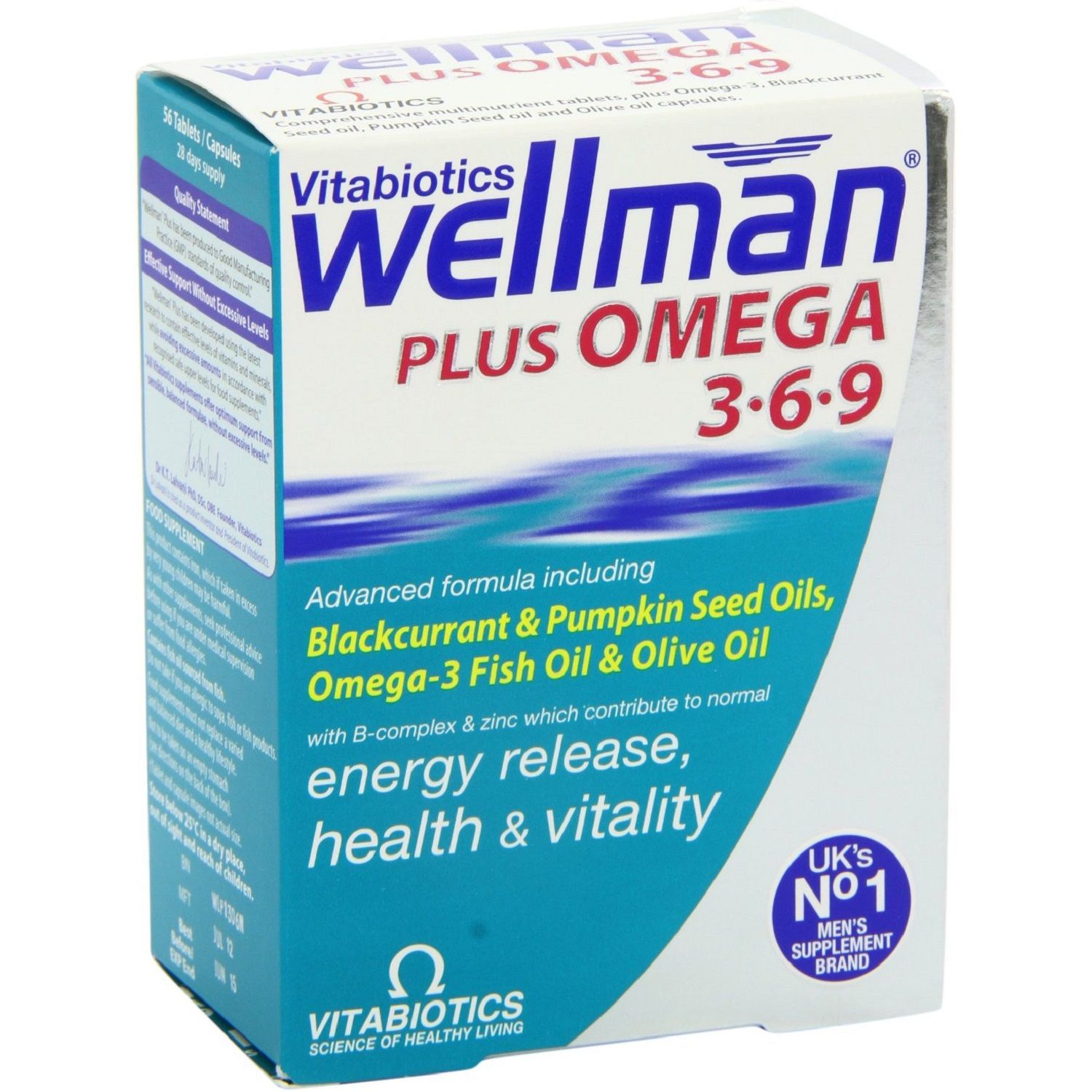 Витаминно-минеральный комплекс для мужчин Wellman Plus 814 мг, 28 шт + 676 мг, 28 шт