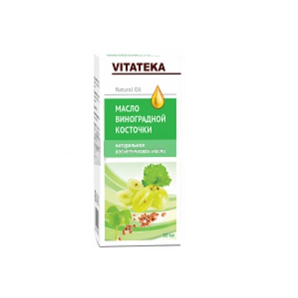 Косметическое масло виноградных косточек Vitateka с витаминно-антиоксидантным комлексом, 30 мл