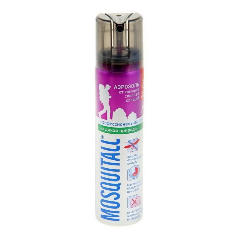 Аэрозоль от мошки и гнуса профессиональная защита Mosquitall, 150 мл
