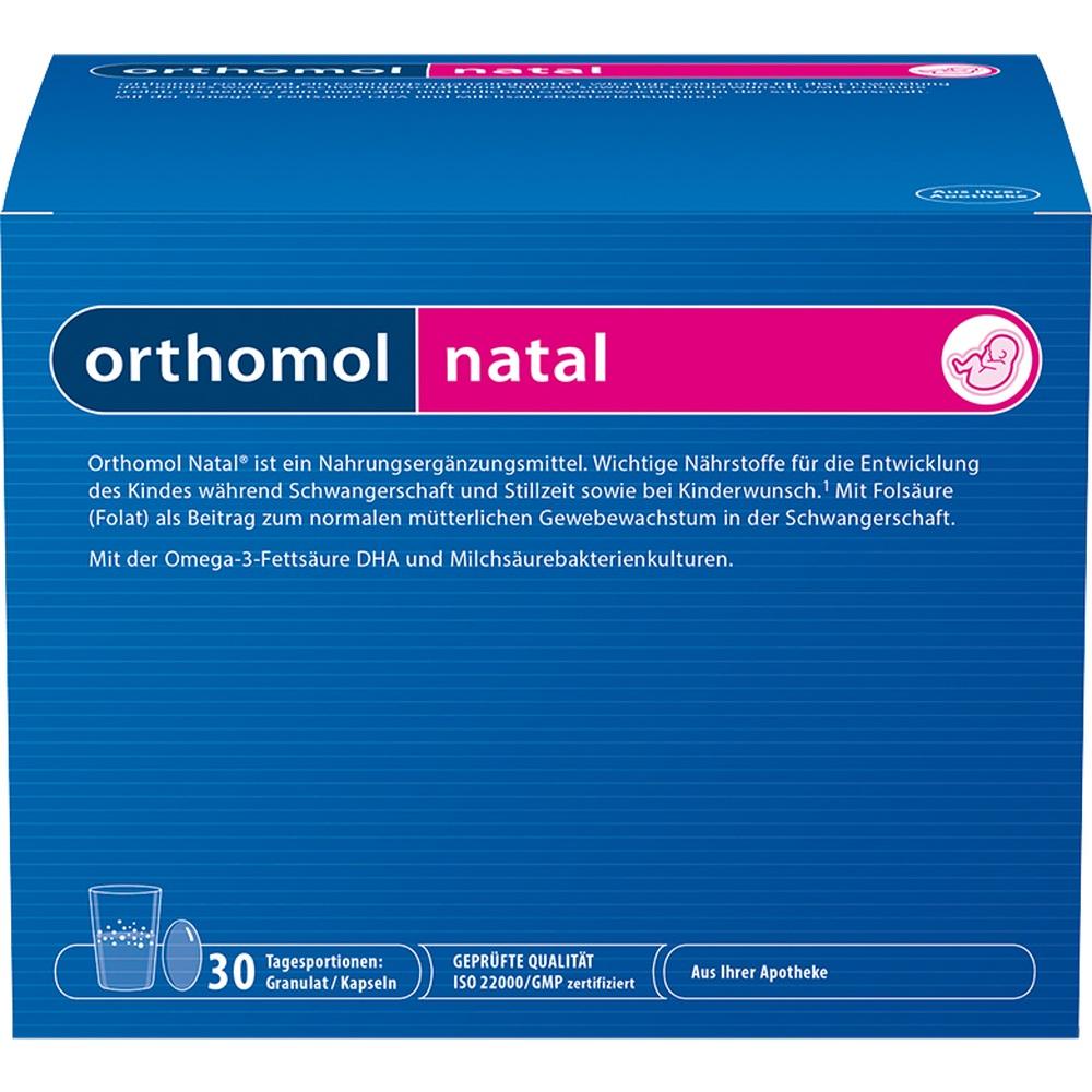 Orthomol Natal Все необходимое для беременной и кормящей женщины Ортомол Натал, порошок + капсулы на 30 дней