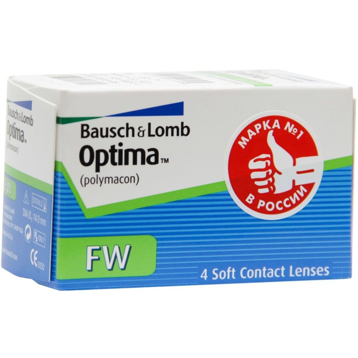 Контактные линзы Optima FW Bausch + Lomb bc 8,7 -4.75, 4 шт