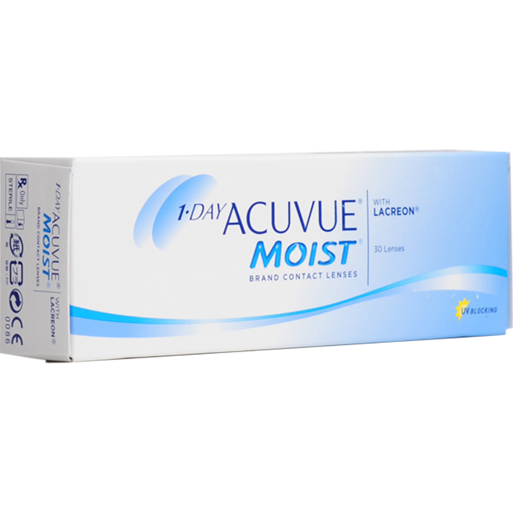 Контактные линзы 1-Day Acuvue Moist pk 30 d-14,2 bc 8,5 -3.25, 30 шт