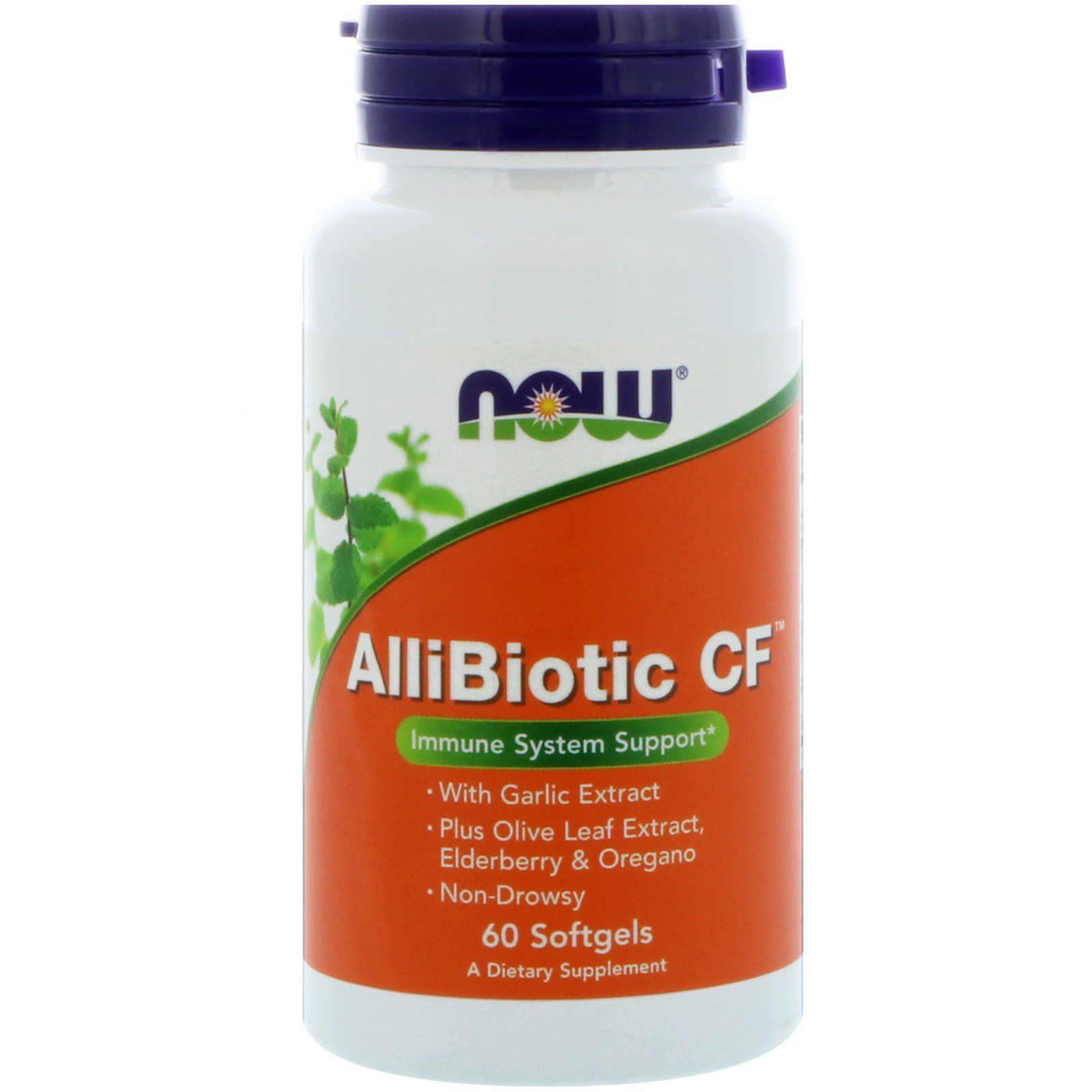 Аллибиотик AlliBiotic CF для иммунной системы Now Foods, 60 мягких капсул