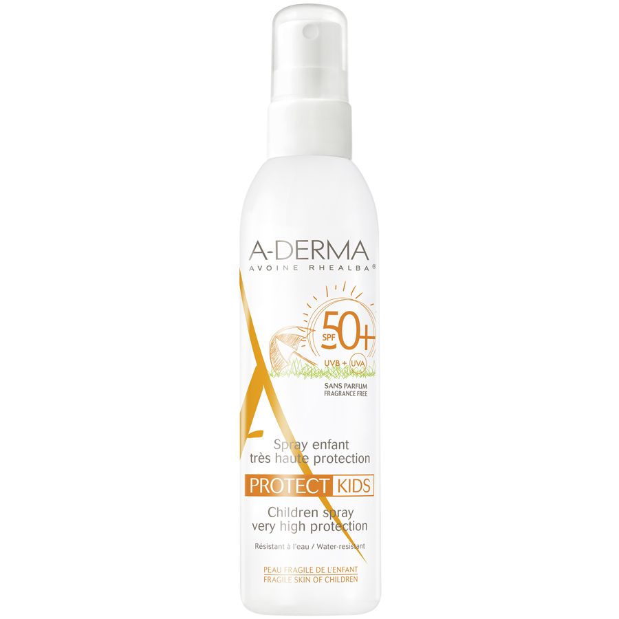 Солнцезащитный спрей A-derma Protect Kids SPF50+ для детей, 200 мл