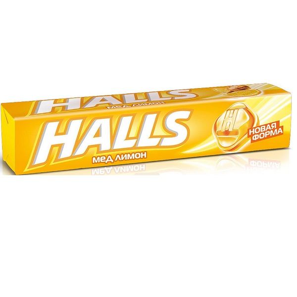Карамель леденцовая Halls со вкусом меда и лимона, 12 упаковок по 25 г