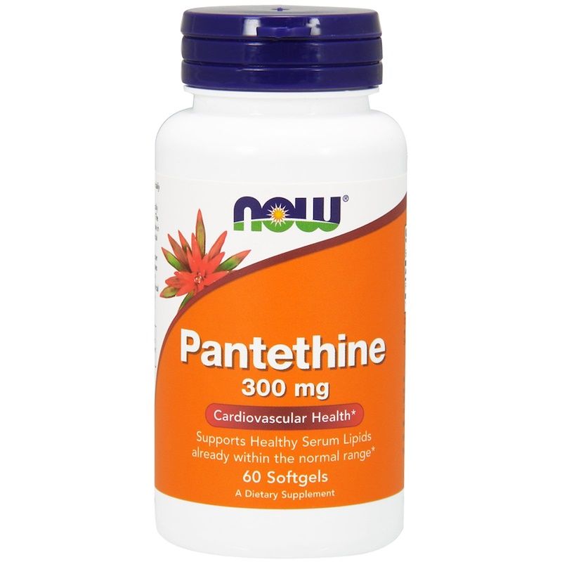 Пантетин Pantethine для снижения уровня холестерина Now Foods 300 мг, 60 шт