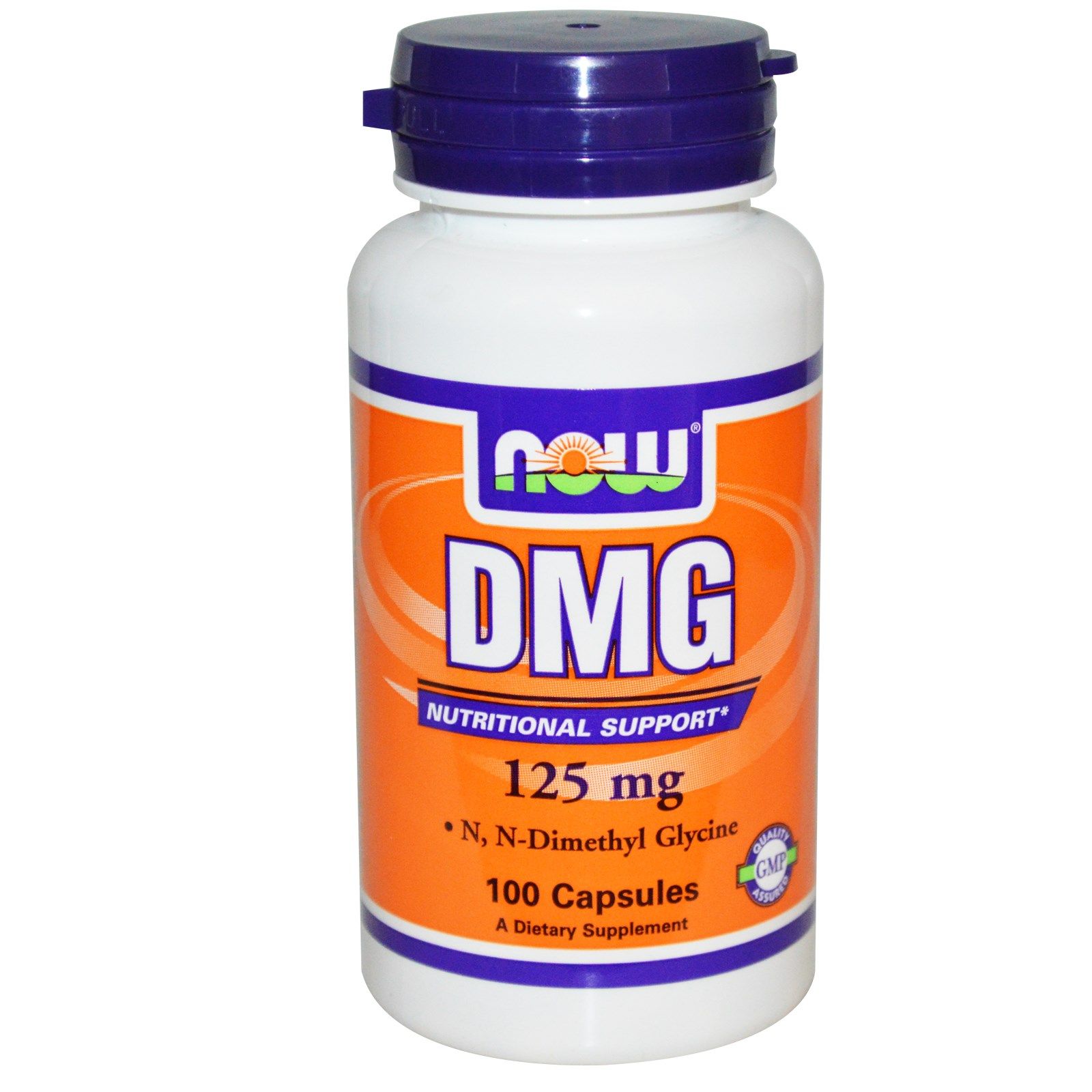 DMG, ДМГ, Диметилглицин, Now Foods, 125 мг, 100 капсул