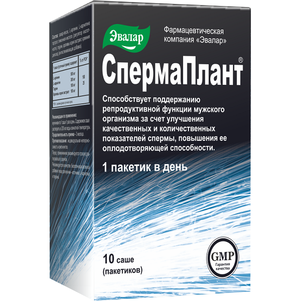 СпермаПлант Эвалар для поддержания репродуктивной функции мужского организма 3,5 г, 10 шт