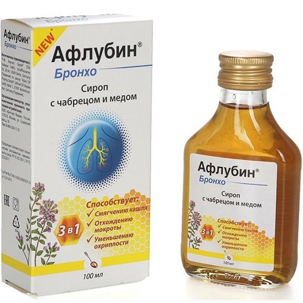 Сироп от кашля Афлубин Бронхо с чабрецом и медом, 100 мл