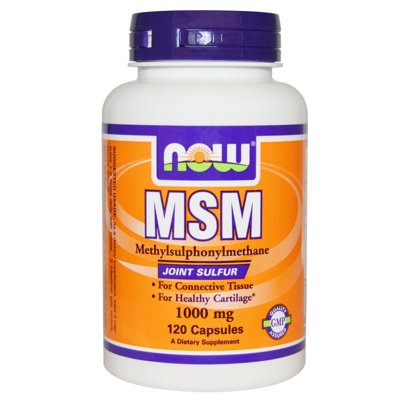 MSM, Methylsulphonylmethane, Аллергические реакции, Now Foods, 1000 мг, 120 капсул