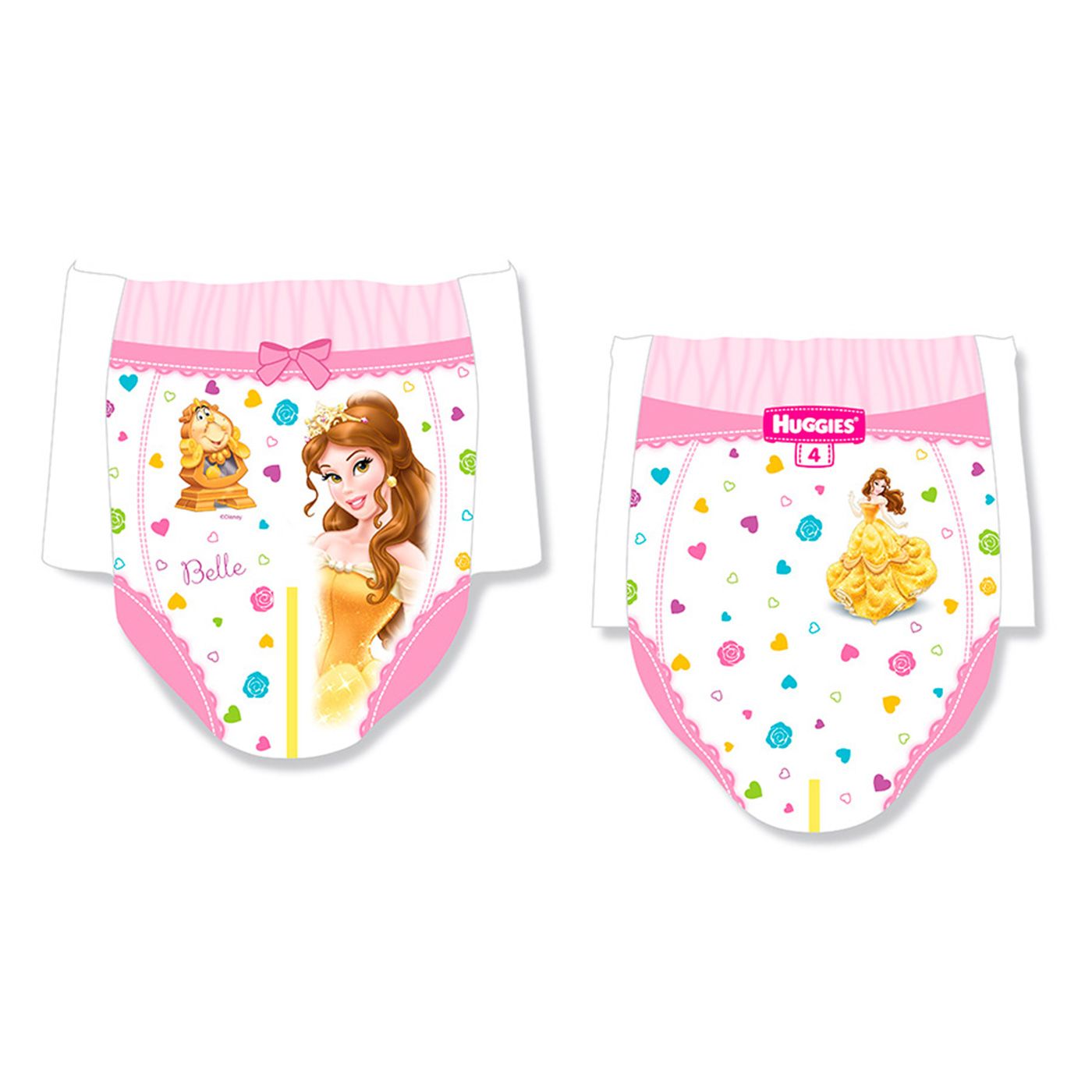 Подгузники-трусики для девочек 9-14 кг (размер 4) Huggies, 17 шт