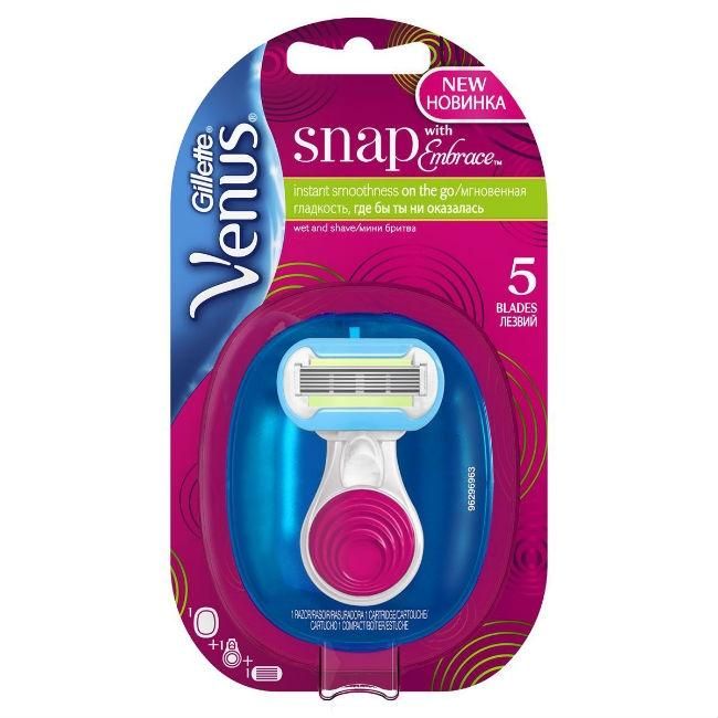Бритва venus snap с застежкой embrace с 1-ой кассетой Gillette