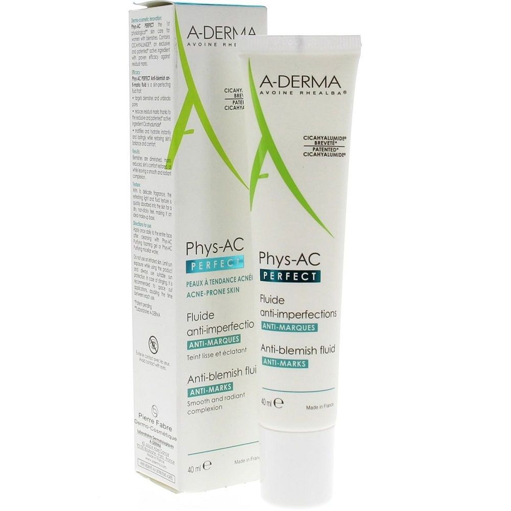 Флюид против дефектов кожи A-Derma Phys-AC Perfect, 40 мл