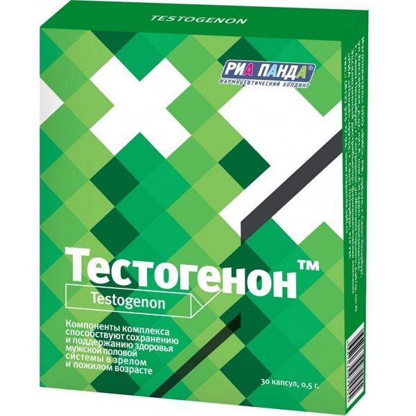 Комплекс Тестогенон для поддержания здоровья мужской половой системы в зрелом и пожилом возрасте 0,5 г, 30 шт