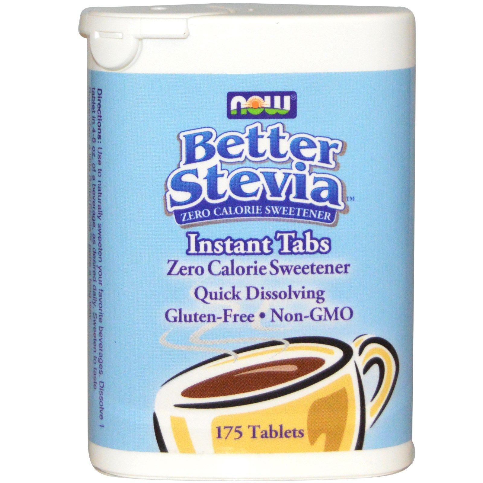 Stevia Instant, Сахарный диабет, Лишний вес, Now Foods, 175 таблеток