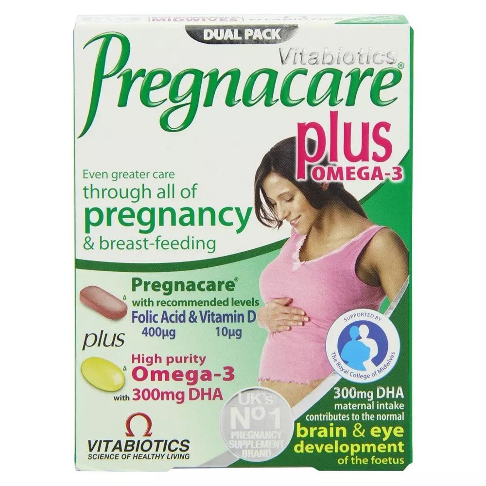 Витаминно-минеральный комплекс Pregnacare Plus Прегнакеа Плюс во время беременности и кормления грудью, 28 таб + 28 капс