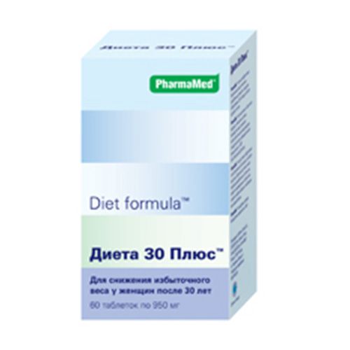 Диета 30 Плюс, Снижение веса после 30 лет, PharmaMed, 60 таблеток