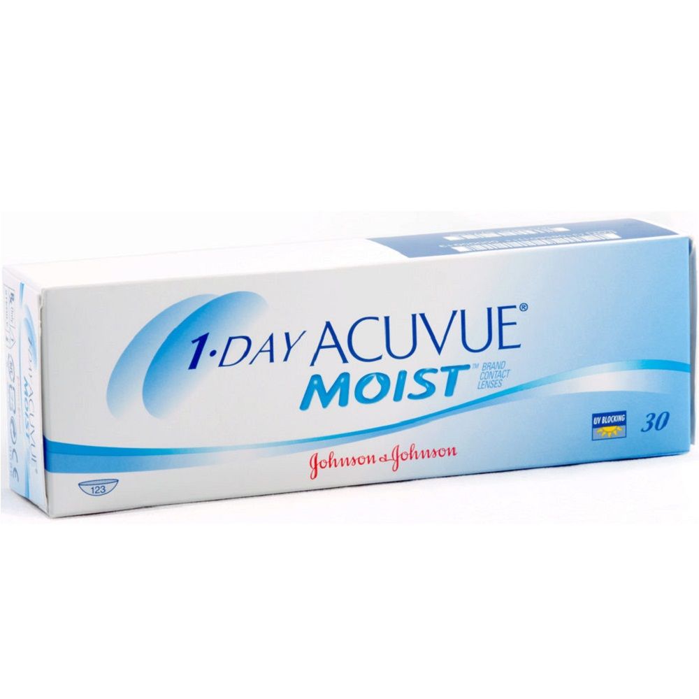 Контактные линзы 1-Day Acuvue Moist pk 30 d-14,2 bc 8,5 -5.00, 30 шт