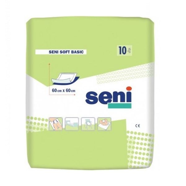 Гигиенические пеленки soft basic 90 см x 60 см Seni, 10 шт