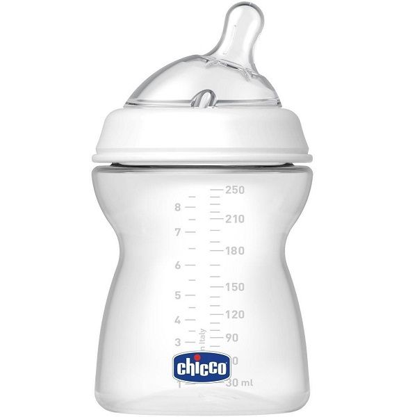 Бутылочка для кормления с силиконовой соской Chicco Natural Feeling от 2 месяцев, 250 мл