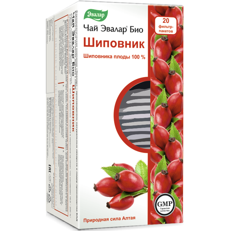 Чай Эвалар Био Шиповник для укрепления сосудистых стенок и иммунитета 2 г, 20 шт