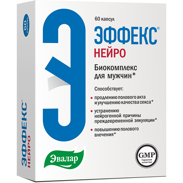 Биокомплекс для мужчин Эффекс Эвалар Нейро, 60 шт