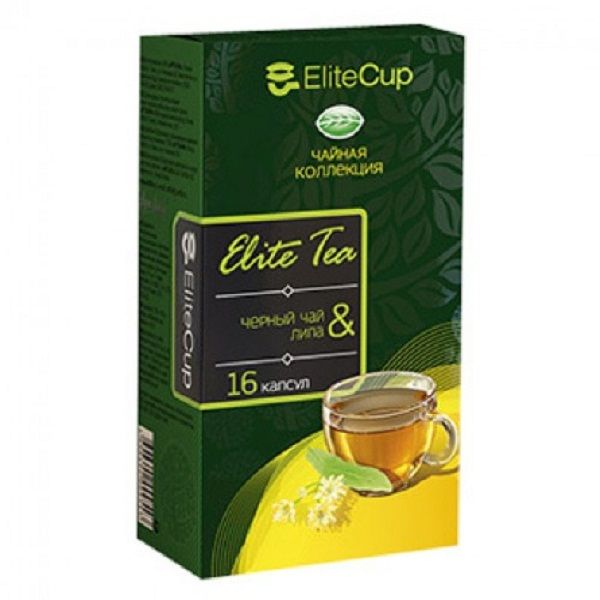 Чёрный чай & липа EliteCup Арт Лайф, 16 шт