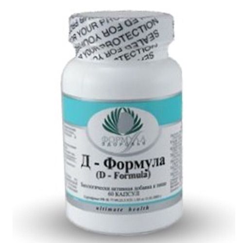 Д-Формула, Нормализация водного баланса организма, Альтера Холдинг, 60 капсул