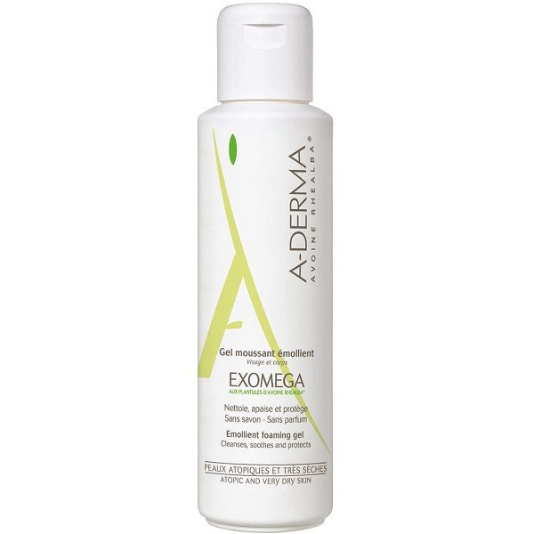 Гель смягчающий очищающий Exomega gel moussant emollient A-Derma, 500 мл