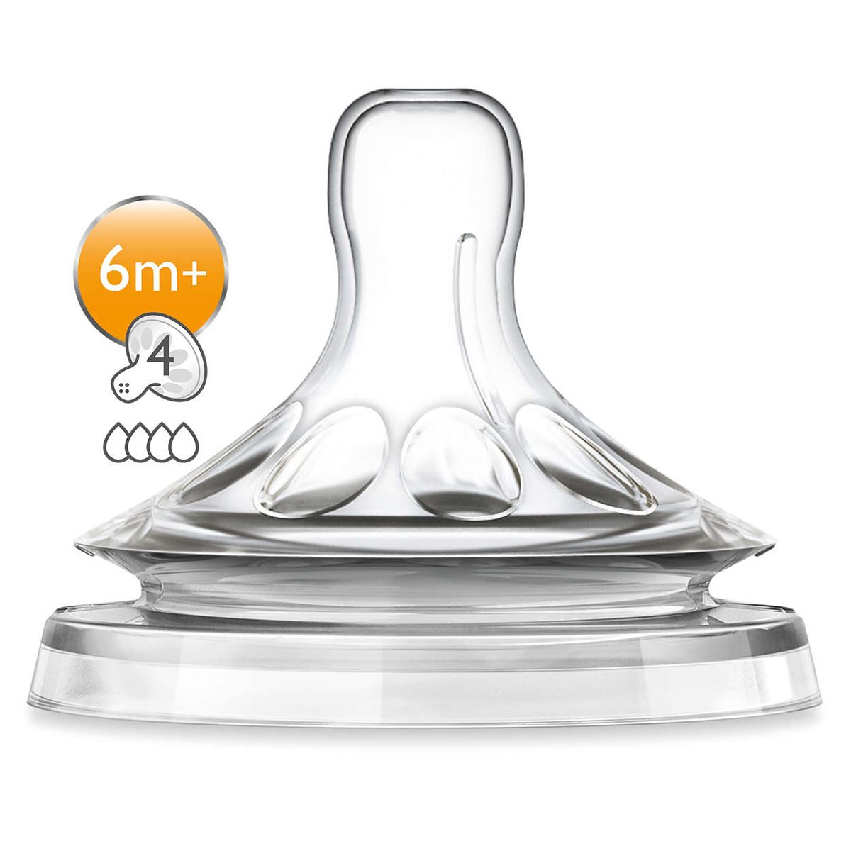 Соска быстрый поток серии Natural силиконовая Philips Avent, 2 шт