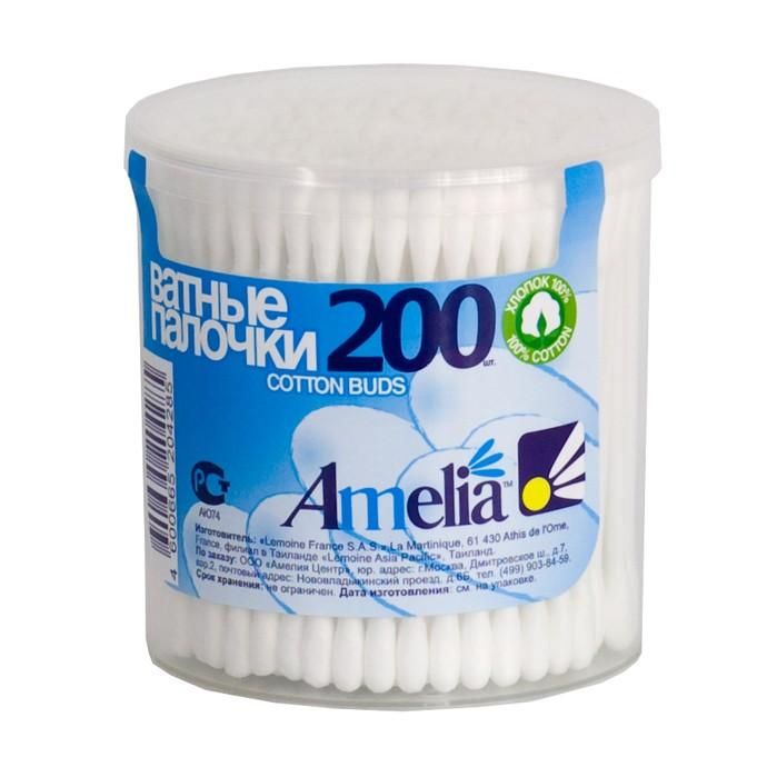 Ватные палочки Amelia, 200шт