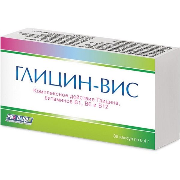 Глицин-ВИС для улучшения памяти и замедления процесса старения мозга 0,4 г, 36 шт