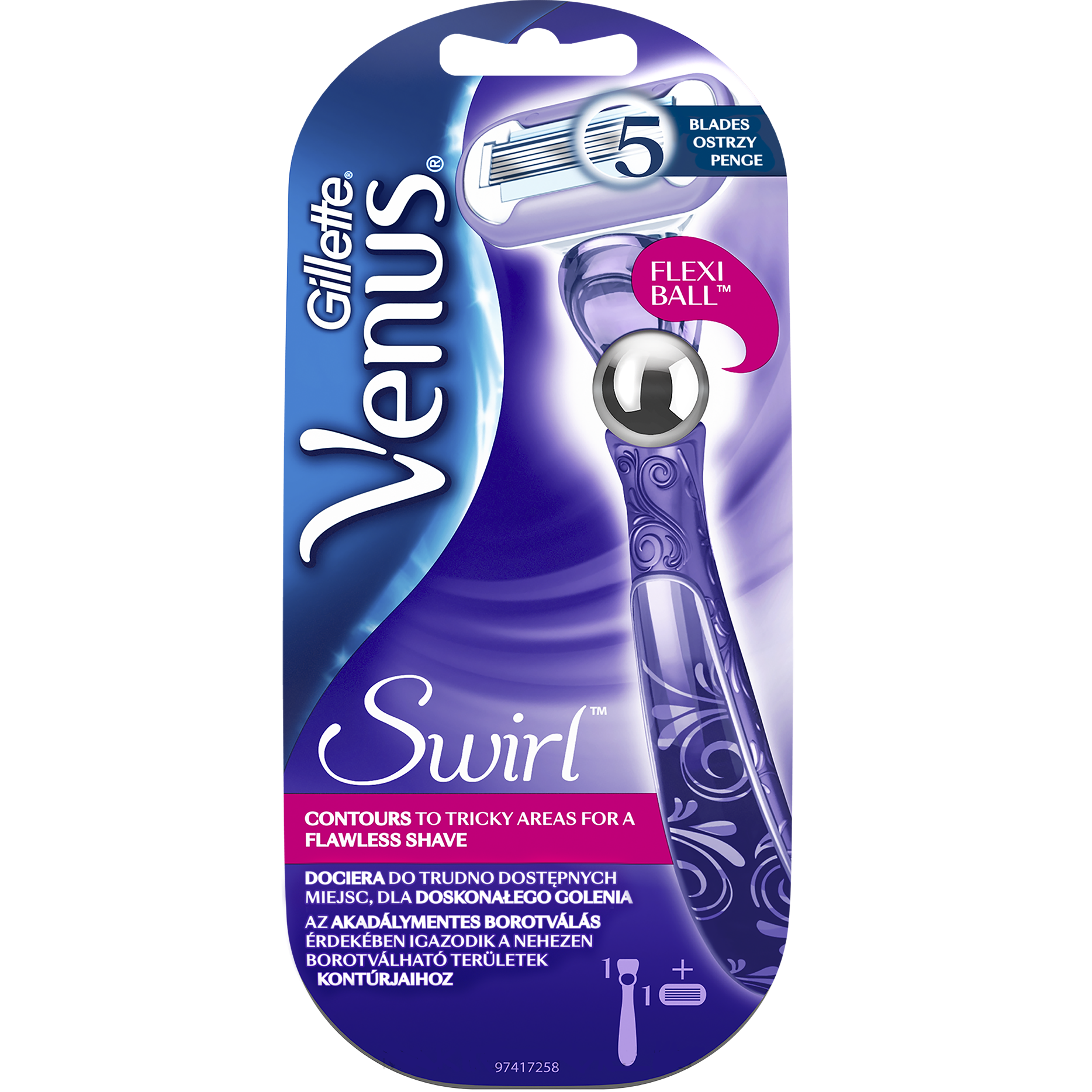 Бритва с 1 сменной кассетой Gillette Venus Swirl